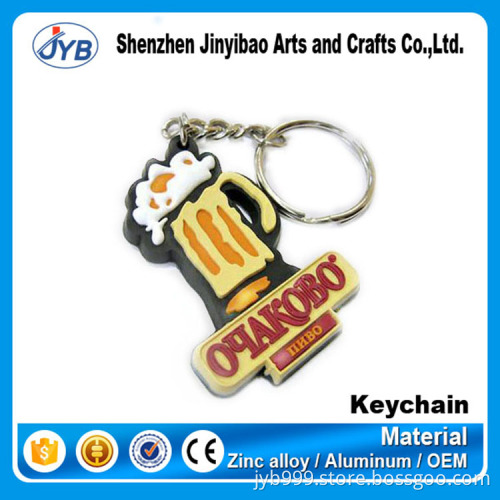high quality custom 3d plastic rubber figure keychain